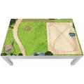 STIKKIPIX Möbelfolie LCG09, (Möbel NICHT inkl) Pferdekoppel Möbelfolie Lack Spieltisch von IKEA bunt|grün