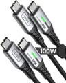 ✅INIU USB C KABEL 100W SCHNELLLADEKABEL NYLON GEFLOCHTEN (2 STÜCK) (2m)