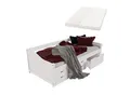 Juskys Funktionsbett Nalu 90x200 cm - Holz Bett mit Matratze & Lattenrost - Stauraumbett Weiß