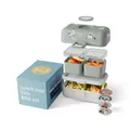 monbento - Brotdose Kinder MB Tresor - 3-Fächer Lunchbox für Kinder - Jausenbox Kinder - Ideal für Schule/Picknick/Unterwegs - Bento Box BPA-frei - Personalisierbar & Auslaufsicher - Raccoon