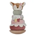 Little Dutch Stapelturm Stapelringe Steckspiel aus Holz und Stoff Baby Kleinkind REH rosa - Fairy Garden
