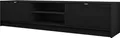 MIRJAN24 TV-Lowboard Tireno 2K, mit zwei Klappen, Aluminiumgriff in der Farbe Gold (Farbe: Schwarz Molet)