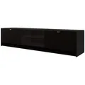 Mirjan24 Tv-Element, Schwarz, Holzwerkstoff, Rechteckig, 180x40x40 cm, Wohnzimmer, Wohnwände, Lowboards, Lowboards stehend