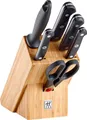 ZWILLING Gourmet Messerblock 7-teilig, Rostfreier Spezialstahl, Schwarz, Made in Germany