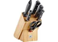 Zwilling Messerblock Zwilling® Gourmet, Braun, Schwarz, Silber, Holz, Metall, Kunststoff, 7-teilig, Bambus, Kochen, Küchenmesser, Messersets