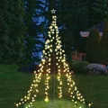 400 LED Lichterpyramide 4 Meter Weihnachtsdeko Lichterkette Beleuchtung Stern