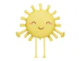 Folienballon Sunshine, 91x77 cm, gelb