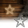 LED Weihnachtsstern Drahtstern Leuchtstern Weihnachtsdeko Beleuchtung Timer 38cm