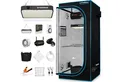 PlantiGrow Gewächshaus PlantiGrow Growbox Komplettset – Indoor Gewächshaus, mit 150W Vollspektrum LED Lampe (Dimmbar), 1680D, Carbon-Filter, Inline-Kanalventilator, Abluftschlauch, Anzuchtzelt, Zuchtzelt
