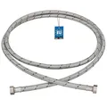 KOTARBAU® Flexschlauch 3/8 Zoll - Wasserschlauch - 200 cm - Panzerschlauch - 3/8“ x 3/8“ - Anschlussschlauch für Armatur - Schlauch Für Wasserhahn - Edelstahlummantelt - Silber