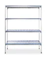 HENDI Regalsystem, Max. 150kg pro Boden, 1280x405x(h)1685mm, Aluminium, Polypropylen