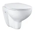 GROHE Bau Keramik - Wand-Tiefspül-WC Set inkl. WC Sitz (spülrandlos, Spülmenge 3/6 l, inkl. Befestigungsset), alpinweiß, 39351000
