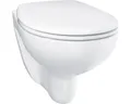 GROHE Wand-WC Set Bau Keramik Tiefspüler ohne Spülrand weiß glänzend mit WC-Sitz