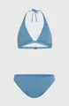 Triangel-Bikini "ESSENTIALS MARGA CRUZ BIKINI SET", Gr. 38 - Cup D, copen blue Cup D