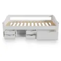 Juskys Kinder-Funktionsbett, Weiß, Holz, 90x200 cm, Kinder- & Jugendzimmer, Kindermöbel, Kinderbetten, Kindereinzelbetten