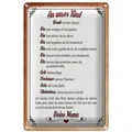 Roomando Metallschild Spruch 30x40cm Kind denk immer daran deine Mama 30x40