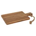 Teakholz Schneidebrett mit Griff 34x18x1,5cm Küchenbrett Holz Servierbrett Küche