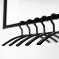 HOME DELUXE - Kleiderbügel Rack - Schwarz, 47 x 2 x 18 cm, Kunststoff mit Samtstoff bezogen I Kleiderbügel-Set Garderobenhaken Kleideraufhänger (50er Set)