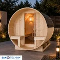 Sanotechnik BERGEN Außensauna für 4 Personen 189x220x191,5 cm Fasssauna Ofen