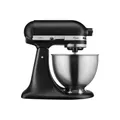 KitchenAid Küchenmaschine Classic 5K45SS 4,3 L – Kippbarer Motorkopf, 275 W, 10 Geschwindigkeitsstufen, Metallgehäuse, Planetenrührwerk, inkl. Schneebesen, Knethaken & Flachrührer – Matt Schwarz