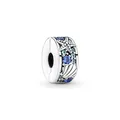 PANDORA Moments Tropischer Seestern & Muschel Clip-Charm aus Sterling-Silber mit Cubic Zirkonia, Kompatibel Moments Armbänder, 791678C01