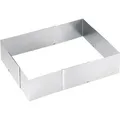 Gefu Backrahmen Uno 14315, mit Klemmung, aus Edelstahl, von 24 x 20 - 46 x 38 cm verstellbar, Höhe 8,5 cm