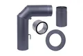 H&M Germany Ofenrohr Rohrset standard gussgrau Ø150+Rohr 250mm (750x450mm), (1-tlg)