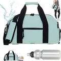 Sporttasche Fitness Tasche aus Plane regenabweisend Damen Mädchen Reisetasche mit Schuhfach Nassfach 46 cm 24 L Training Schwimmen Schule Freizeittasche Elephant Hydro Gym Bag 12819 Mint Grün Pastell + Trinkflasche