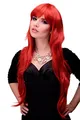 WIG ME UP - Damenperücke Rot Knallrot Rot-Mix Perücke mit wallendem, langen, welligem Haar ca. 80 cm lang 6311-137