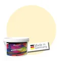 WALLCOVER hochwertige Wandfarbe für Innen | Gelb Orange Pastell | 1L für 8m² | Hochdeckende Innenfarbe (Klasse 1) in Gelborange Matt | Profi Qualität aus Deutschland