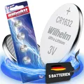 5 x CR1632 CR 1632 WILHELM Lithium Knopfzelle 3V 140 mAh ø16 x 3,2 mm Batterie DL1632