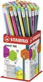 STABILO - Bleistift mit Radierer - pencil 160 - 72er Pack in verschiedenen Farben - Härtegrad HB