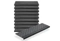BigDean Stufenmatte 10x Gummi 65x25cm Treppenstufen Außen Antirutschmatten, eckig, Höhe: 30 mm, Rutschfest, Grip-Profil, Selbsklebend, Abriebfest