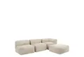 icon Sofa Modulares Ecksofa 4 Stück aus Cord Flauschig „Zen“, Spar-Set, Schaumstoff Füllung, für Wohnzimmer, für Schlafzimmer