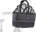 TRIXIE Hundefahrradkorb vorne mit Netzhaube und Regenhaube - schwarz - 41 × 47 × 29 cm