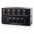 Cinch Audio Verteiler Splitter Umschalter Umschaltbox Schalter Switch 4 IN 1 OUT
