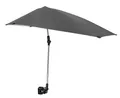 Sport-Brella Versa-Brella: Verstellbarer Schirm mit Universalklemme, LSF 50+, normale Größe, Schwarz/Weiß.