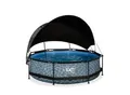EXIT Frame Pool ø300x76cm mit Filterpumpe und Sonnensegel, versch Ausführungen