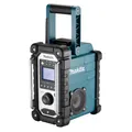 Makita DMR301 Baustellenradio, robust, für Lithium-Ionen-Akkus 12 – 14,4 – 18 V, DAB+ AM/FM + Bluet, türkis