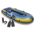 Intex Schlauchboot Challenger 3 Set, 68370NP, für 3 Personen, mit Luftpumpe und 2 Paddeln