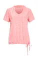 T-Shirt "Lilleo WMN TSHRT F", Gestreiftes, schnelltrocknendes Funktionsshirt mit verstellbarem Saum, Gr. 46, sunset cooper
