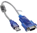 InLine USB zu Seriell Adapterkabel Premium, Stecker A an 9pol Sub D Stecker, USB, Sub-D, 0,2 m, Blau, Grau, Transparent