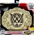WWE Championship Titel, World Heavyweight Rollenspiel und Kostüm, Kunstledergürtel, 6 Jahr(e), Schwarz, Gold, Kunststoff