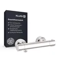 KLUDI Duscharmatur Duschthermostat mit Temperaturbegrenzung, Aufputz-Brausearmatur, für 1 Verbraucher, Wandmontage, Sicherheitssperre, Chrom, 350020538