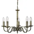 Searchlight Kronleuchter Richmond, Messing, Metall, 94 cm, höhenverstellbar, Lampen & Leuchten, Innenbeleuchtung, Hängelampen, Kronleuchter