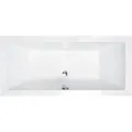 Bad Land Badewanne Rechteck QUADRO 190x90 + Styroporverkleidung + Kopfstütze KODI Ablauf Füße