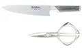 GLOBAL Messer-Set Global G-2210 Set: G-2 Kochmesser und Schere GKS-210, GKS-2210