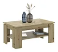 xonox.home Tisch Titan Couchtisch Wohnzimmertisch Tisch Wohnzimmer Sofatisch Beistelltisch in Artisan Eiche rustikal Nb.ca.100x45x60 cm mit Ablageboden