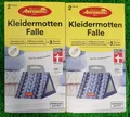 (2,88€/Stück) 2x 2-er Packung Aeroxon KLEIDERMOTTENFALLE Leimfalle Versand 0€
