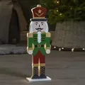 Star Trading - Led Weihnachtsleuchte ,nutcracker', Beleuchteter Nussknacker Aus Holz, 10 Leds, Batterie + Timer, Bunt, H 52cm